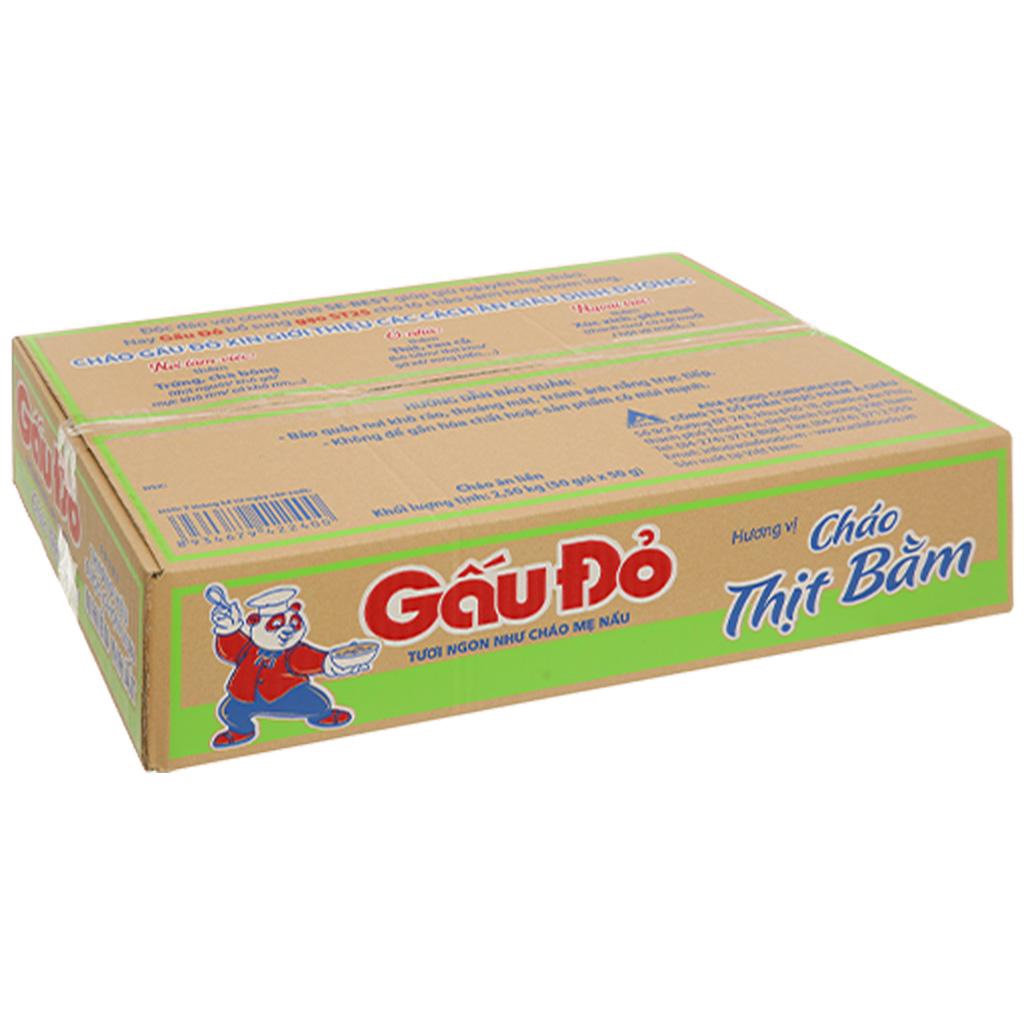 5 Gói Cháo gấu đỏ thịt bằm gói 50g