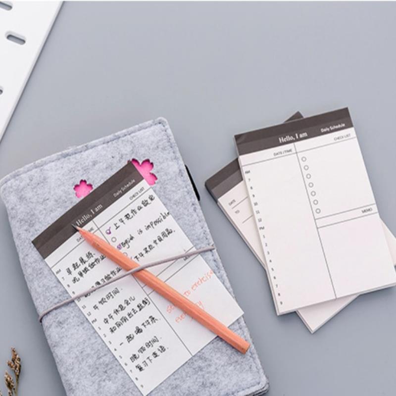Daily Schedule Memo pad To Do List Time Sticky note Schedule planner ...