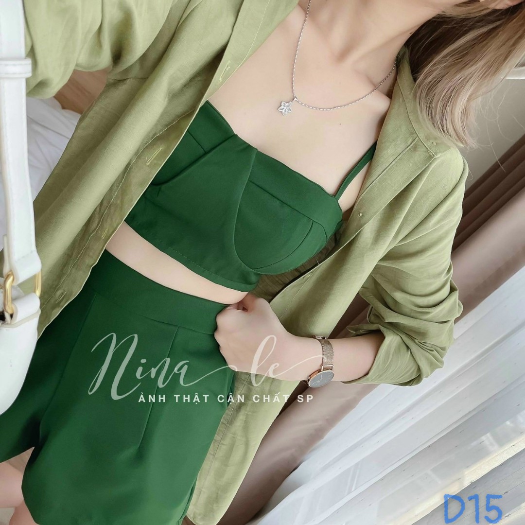 sét 3 món áo lụa tuyết mưa sang chảnh đủ màu  ld22