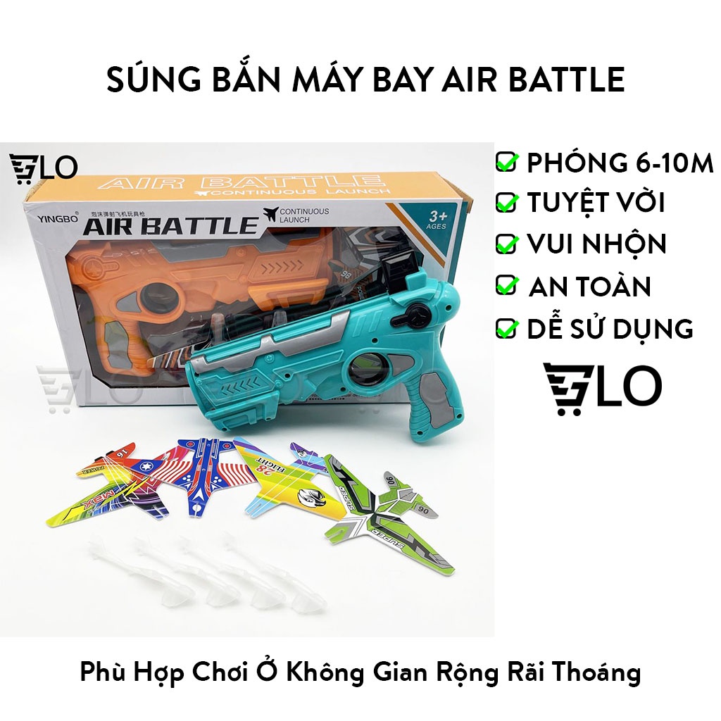 Đồ chơi phóng máy bay lượn 4 tầng cho bé air battle