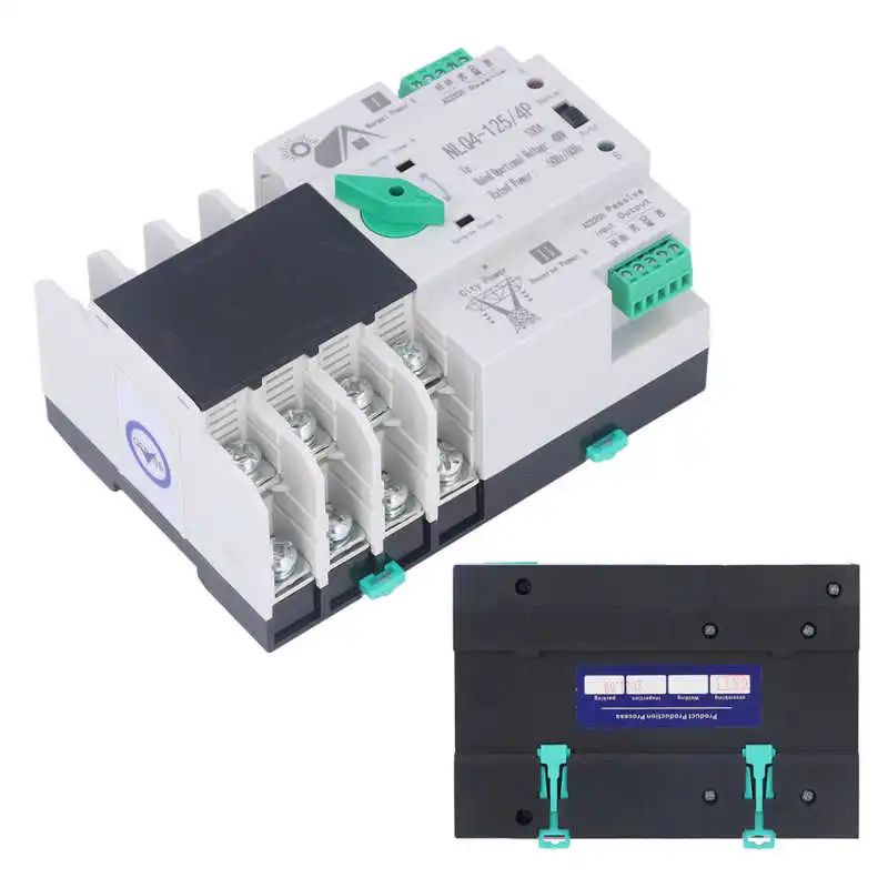 Fast Controller Relay warranty One year NLQ4-125/4P Dual Power Automatic Transfer Switch Rail ...