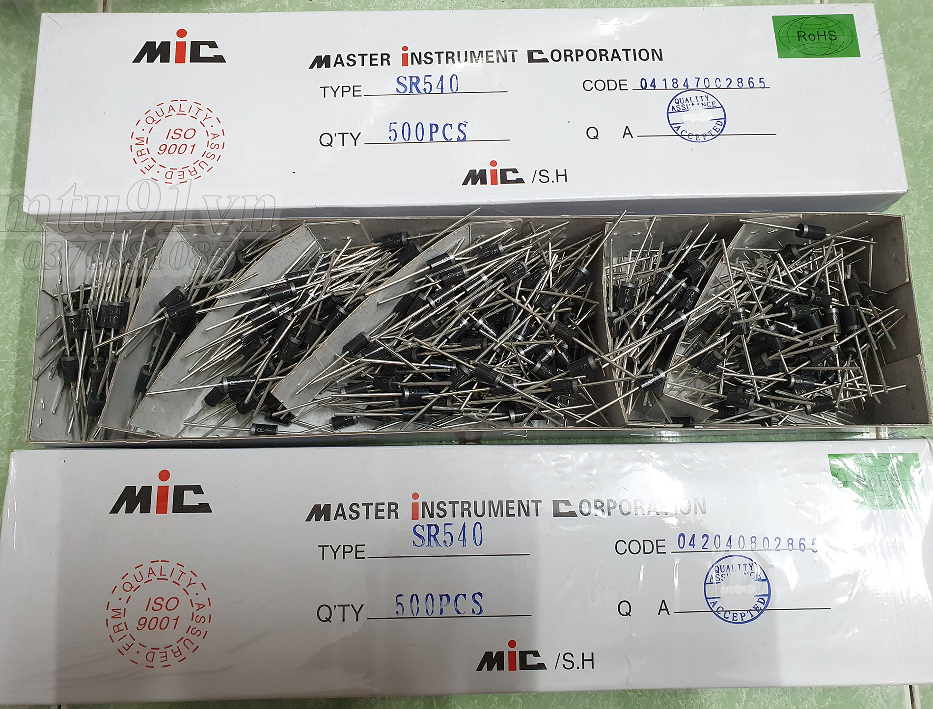 Điốt (diode) Schottky Các Loại: SR540 - SR560 - SR5100 - 1N5822
