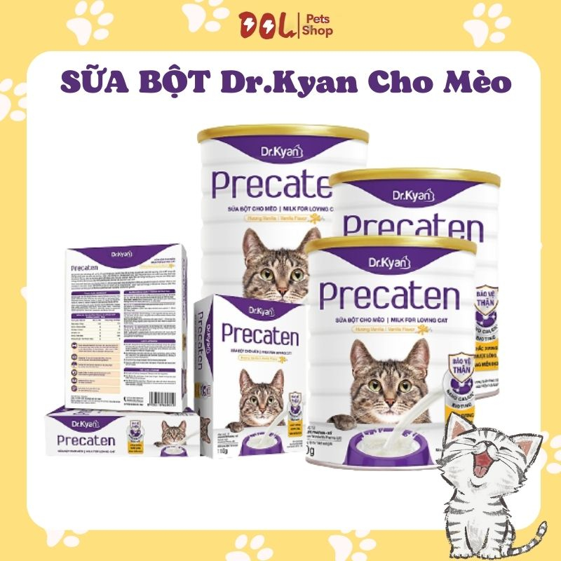 Sữa bột cho mèo precaten dr.kyan -sữa cho mèo con và mèo mẹ mang thai