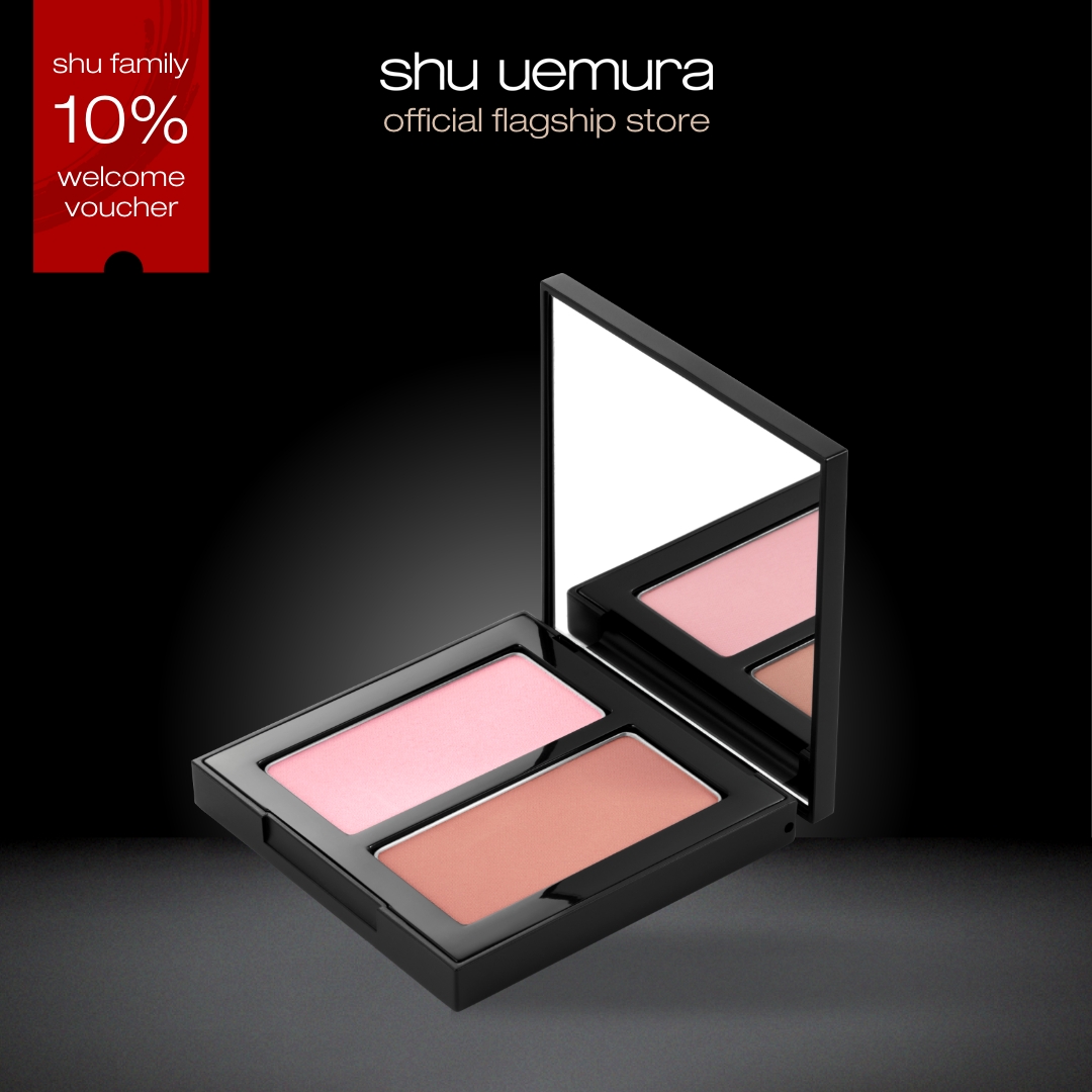 shu uemura 3d cheekmate face color powder blush palette for plump