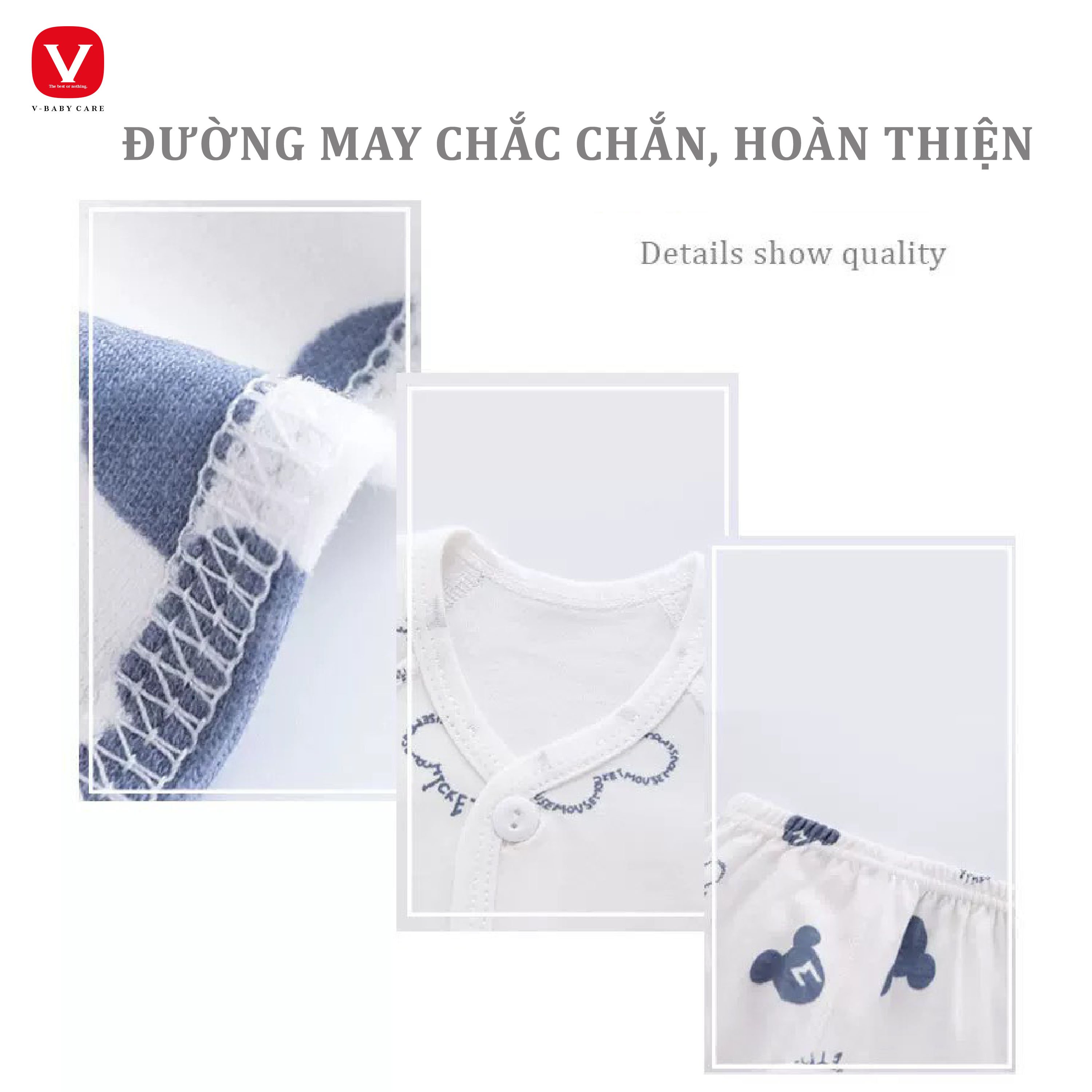 Set sơ sinh 7 món VBABY 100% COTTON