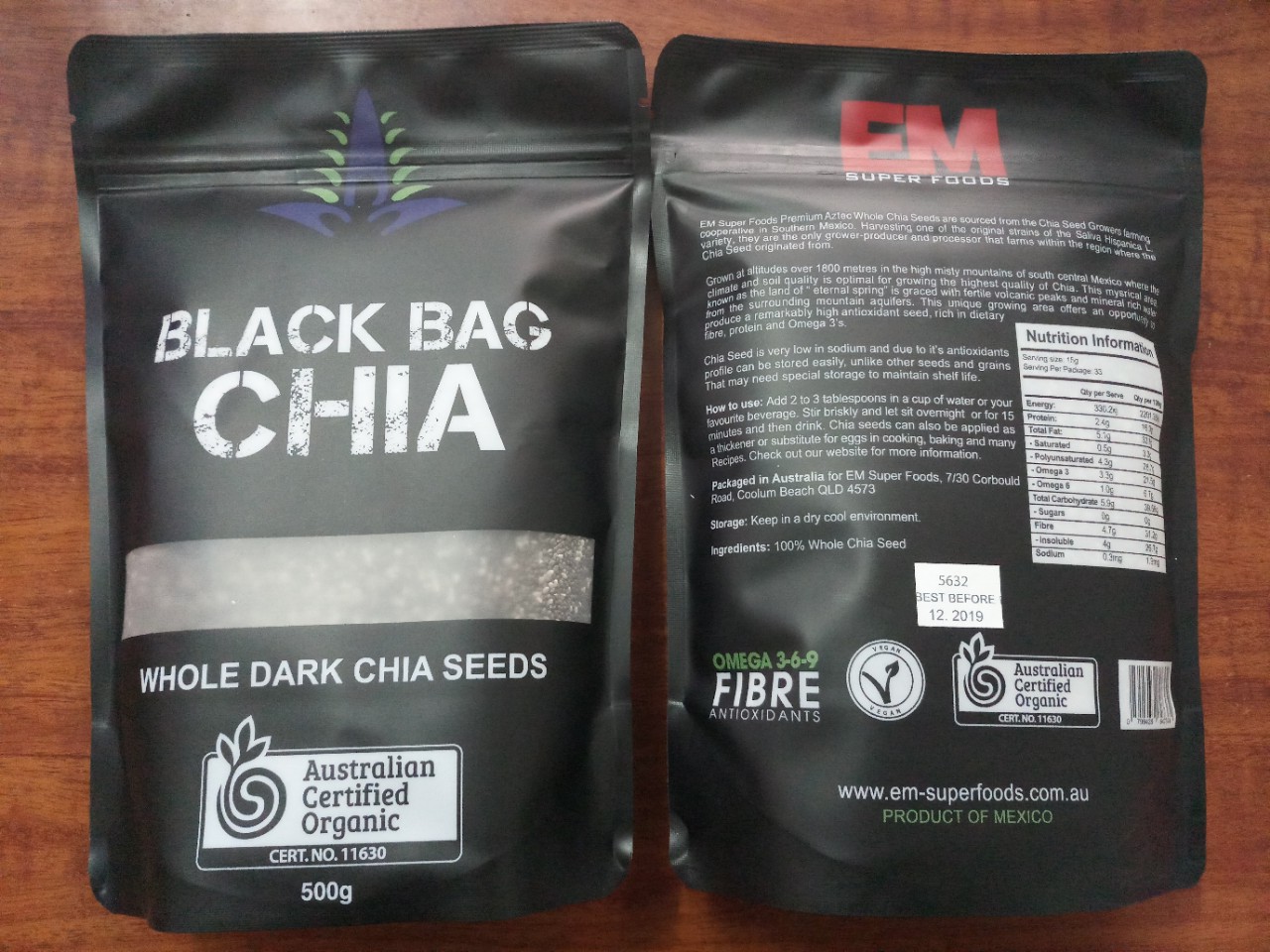 Hạt Chia Đen 500 Gram NHập Khẩu Úc.