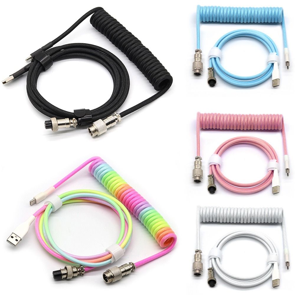 Computer%20Keyboard%20Accessories%203%20Meter%20Port%20Braided%20Thread%20Mechanical%20Keyboard%20Cable%20Type%20C%20Cable%20Mechanical%20Keyboard%20Wire%20Keyboard%20Coiled%20Cable%20-%20Image%202