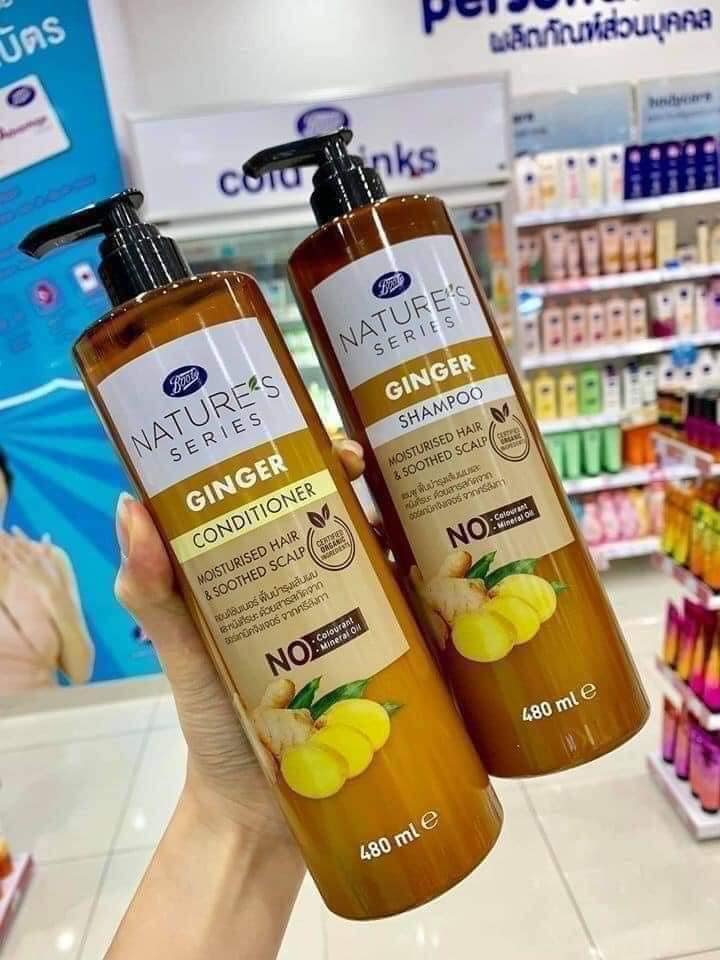 DẦU GỘI, DẦU XẢ GỪNG BOOTS THÁI LAN