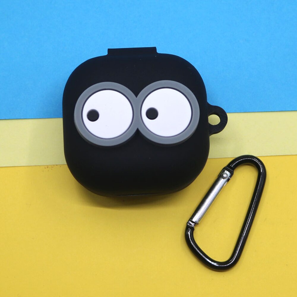 For Samsung Galaxy Buds Live / Buds Pro / Buds2 / Buds 2 Pro Cute Soft Silicone Cover Case Bluetooth Earphone Wireless Headphone Protective Box Headset Bag with Hook