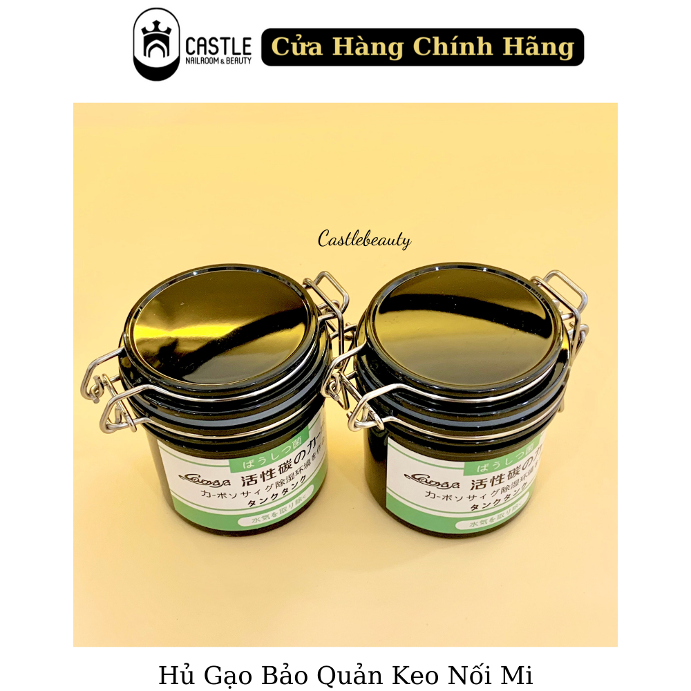 Hũ Gạo Bảo Quản Keo Mi, hũ đựng keo nối mi, dụng cụ nối mi