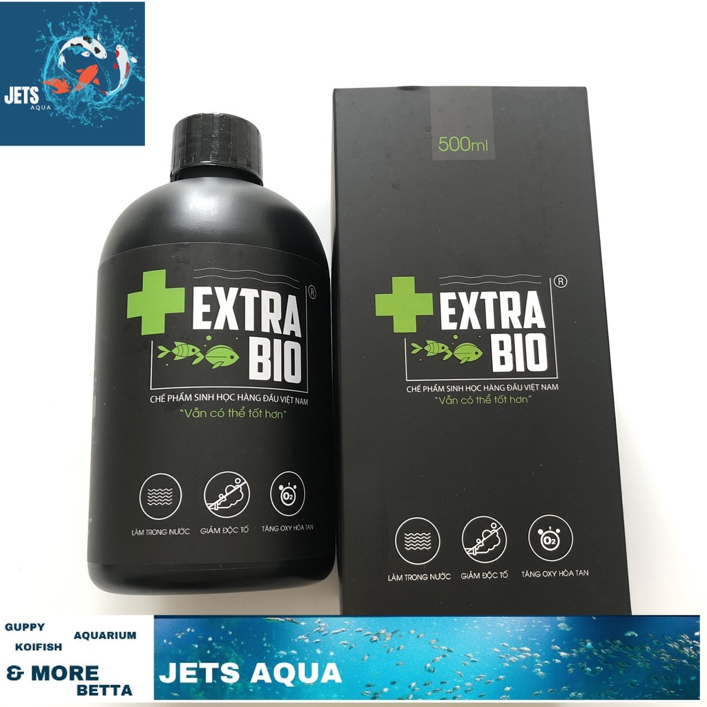 Vi Sinh Extra Bio 500ml 1000ml (men vi sinh làm trong nước và cân bằng PH cho hồ cá Koi bể cá cảnh)