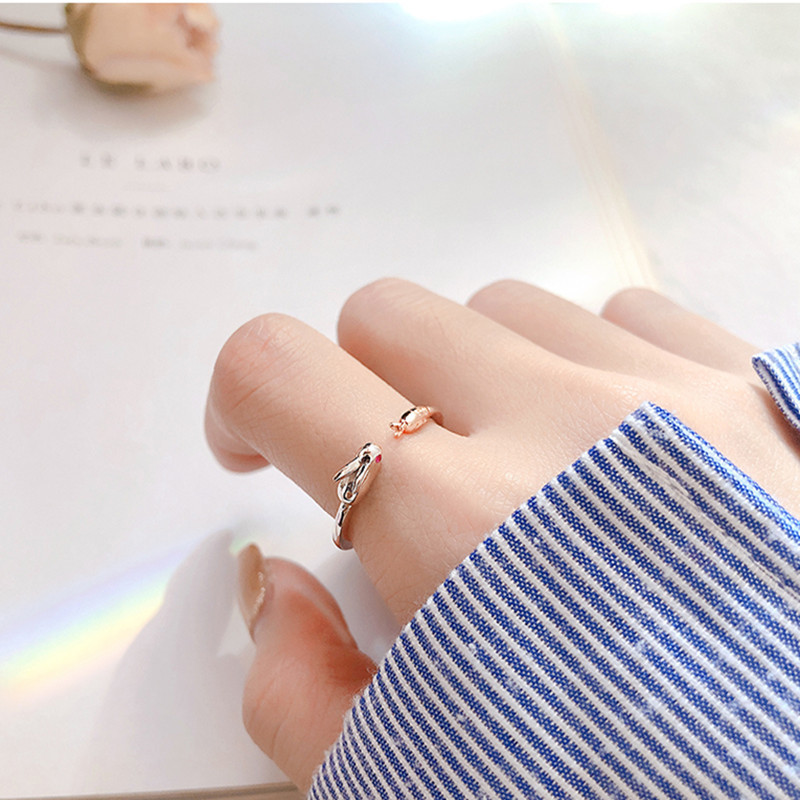Simple Mori Style Cute Rabbit Carrot Ring Women's Creative Fresh Sweet ...