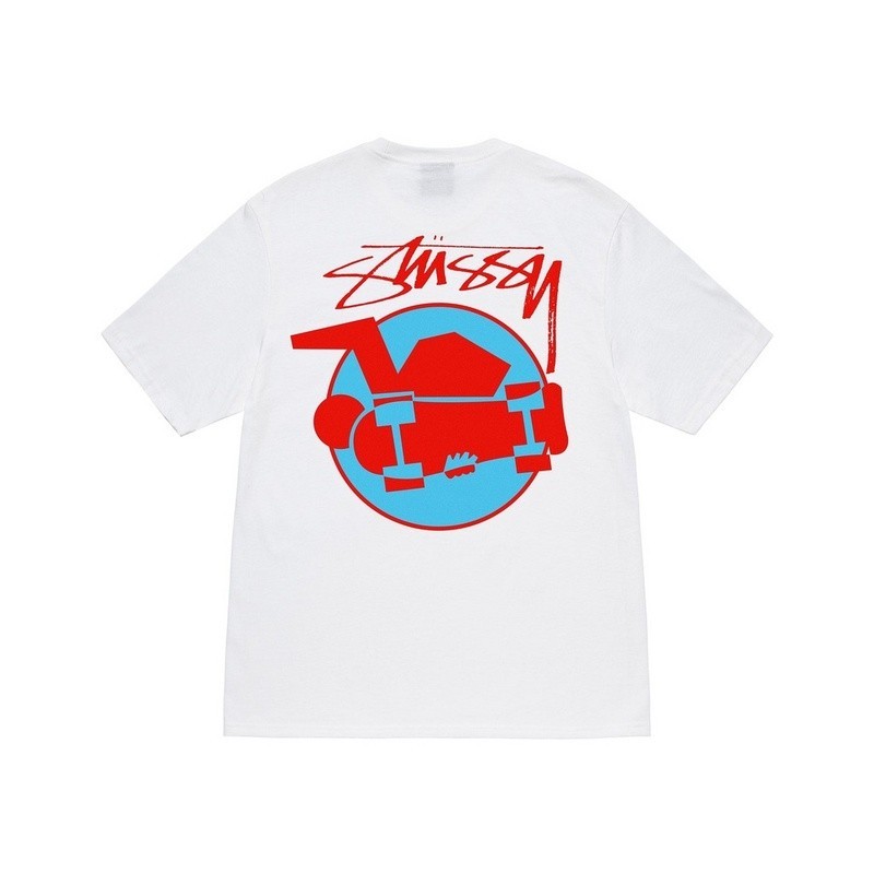 🔥【HOT】 STUSSY เสื้อยืด ลายสเก็ตแมน UNISEX สุดเท่ สําหรับผู้ชาย เสื้อยืด ...