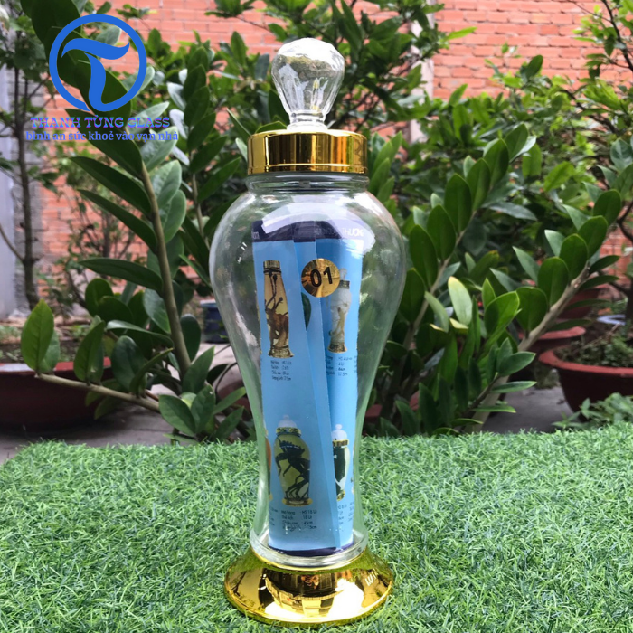 BÌNH NGÂM RƯƠU SÂM THỦY TINH PHÚ HOÀ 1 LÍT