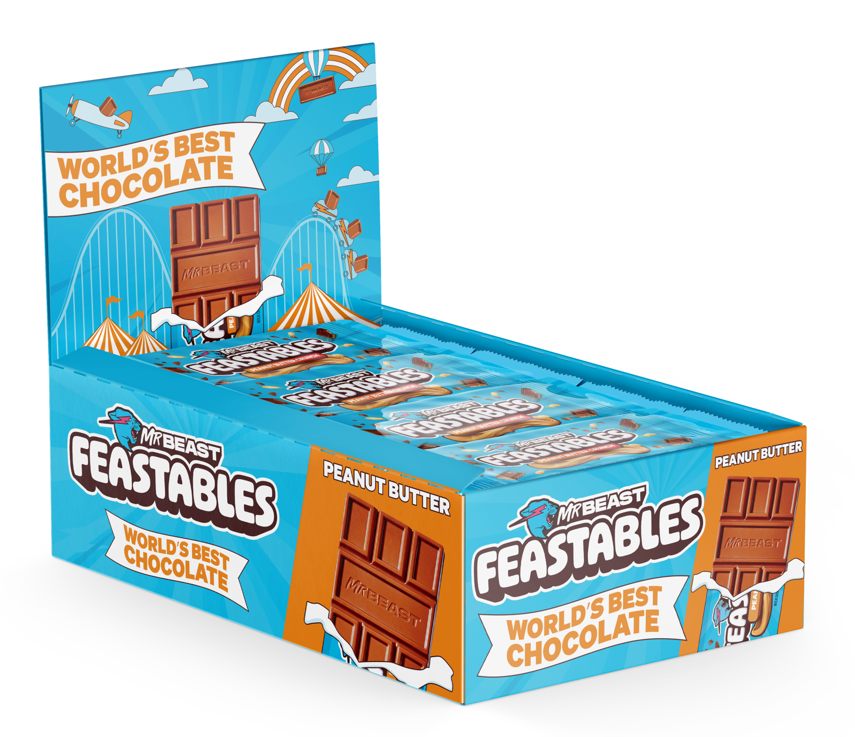 New] Box of 24 - Feastables MrBeast | Milk Chocolate | Crunch | Peanut  Butter (24 Count x 35g) | Lazada Singapore