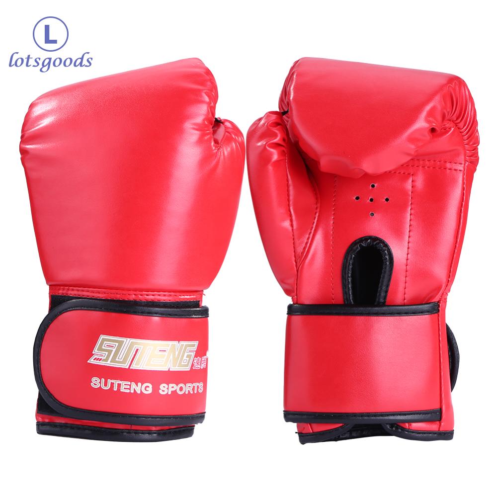 2pcs Sports Hand Protector PU Leather Sponge Sparring Punching Gloves