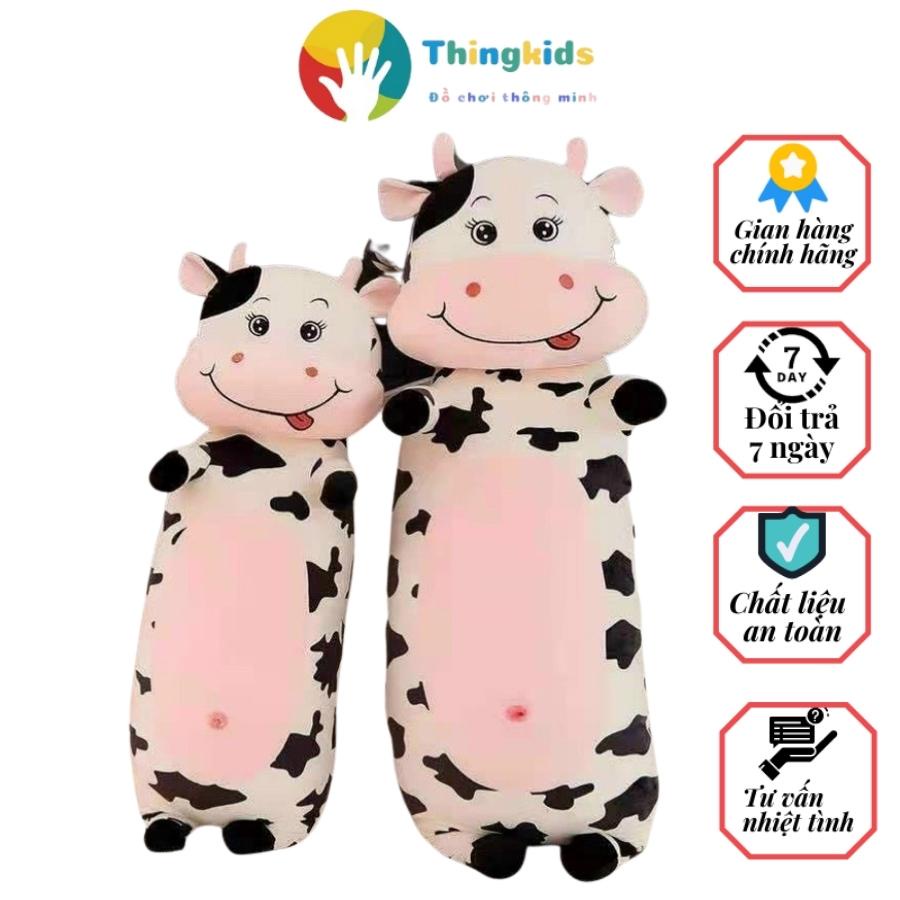 Gối ôm gấu bông bò sữa - thingkids