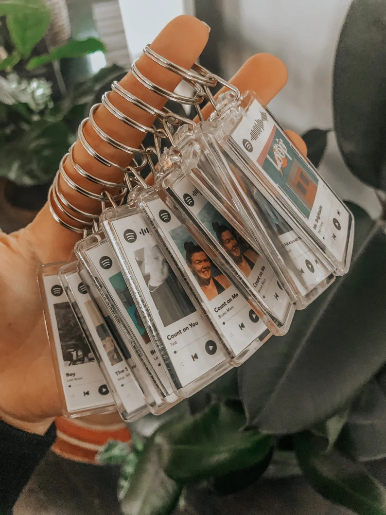 Móc khóa handmade bài hát Spotify theo yêu cầu