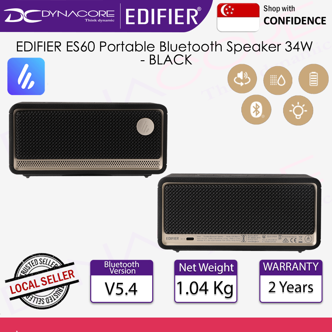 Enceinte sans fil Edifier ES60 - Enceinte Bluetooth portable, étanche