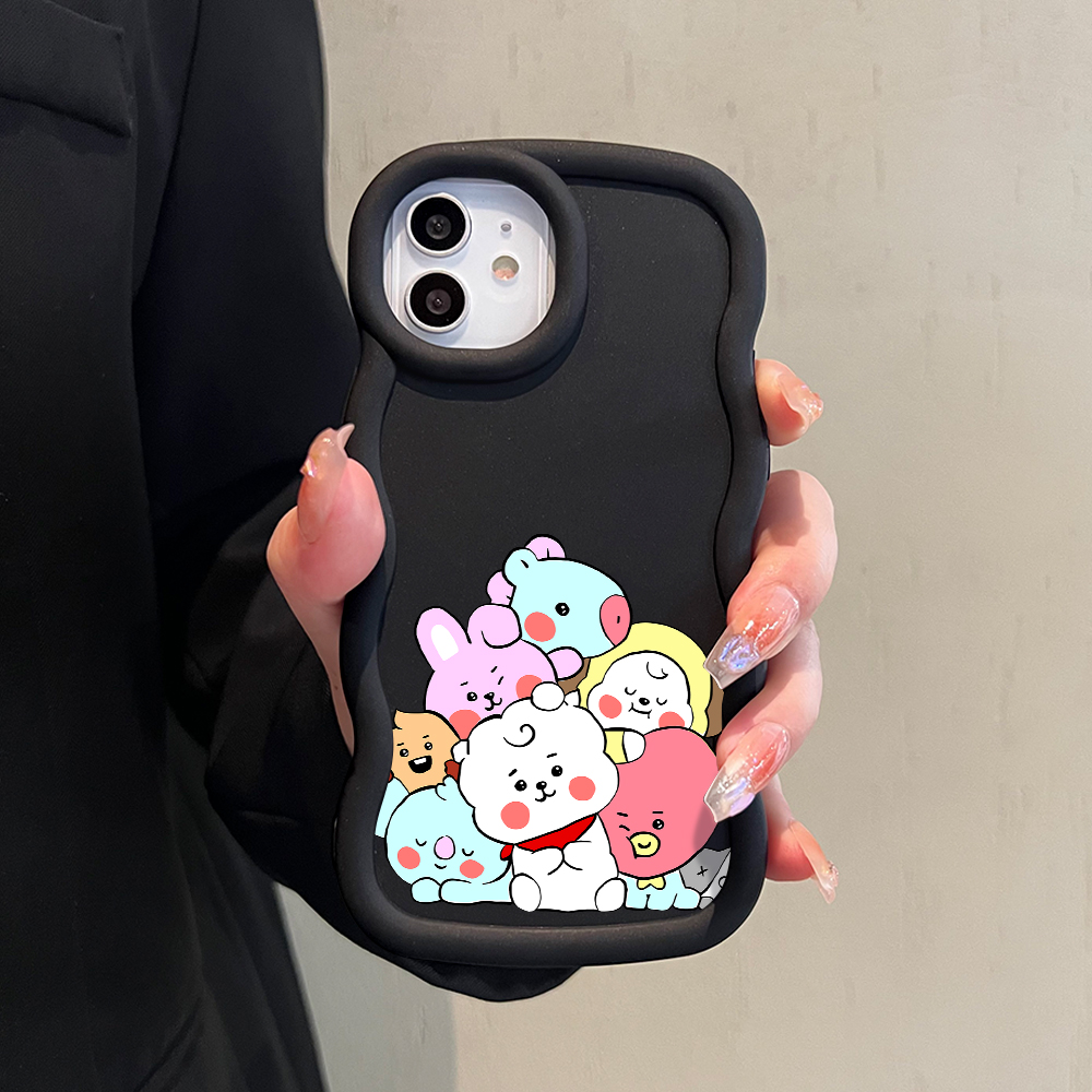 BILI for Tecno Pova 6 Neo Back Cover BTS Doll Pattern Design Wavy Soft Silicone Mobile Phone Covers. 