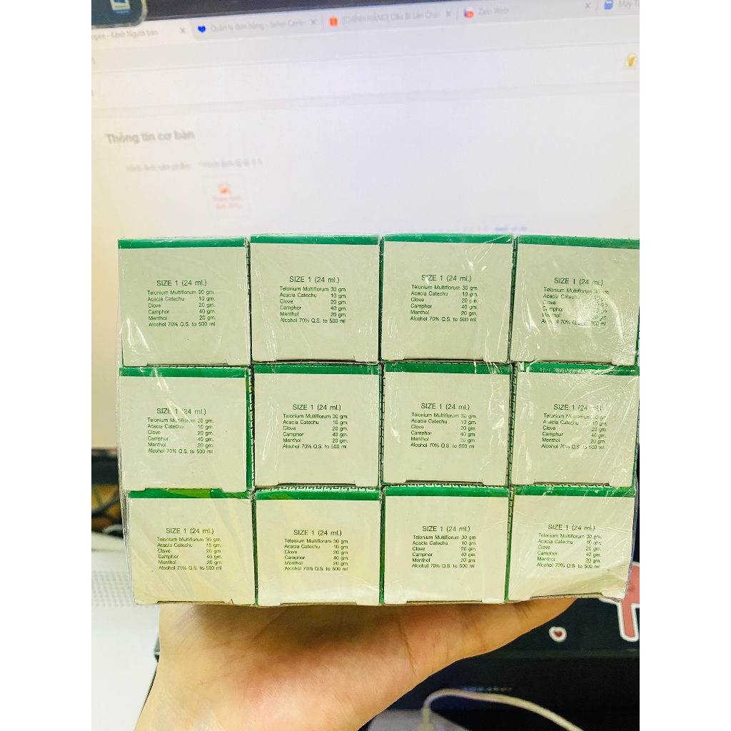 [COMBO 1 LỐ 12] Dầu bông lúa giảm đau nhức Minyak Thái Lan 24ml