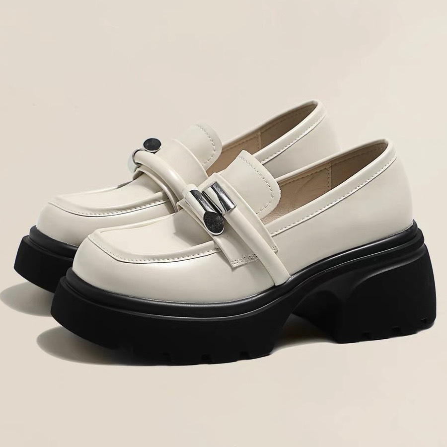 [SIÊU SALE NĂM MỚI] [FREESHIP + VOUCHER] Giầy đốc nữ chất da cao cấp độn đế 7cm Nasho 13