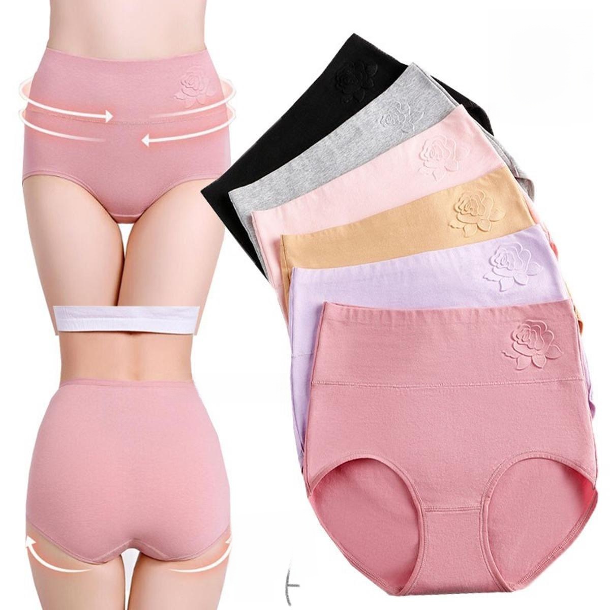 Women Underwear High Waist Cotton Panties Full Coverage Ladies Briefs- 1Pcs - Panty - Panty