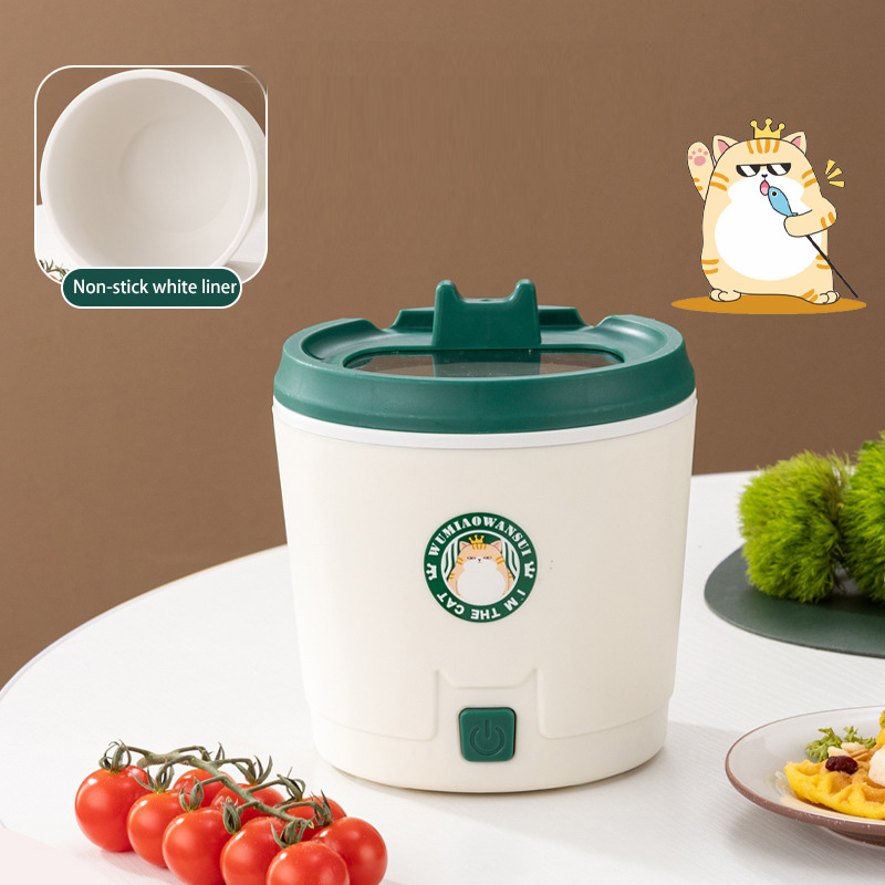 Kudixiong mini electric cooking pot 1.2l mini electric cooker non-stick liner instant pot