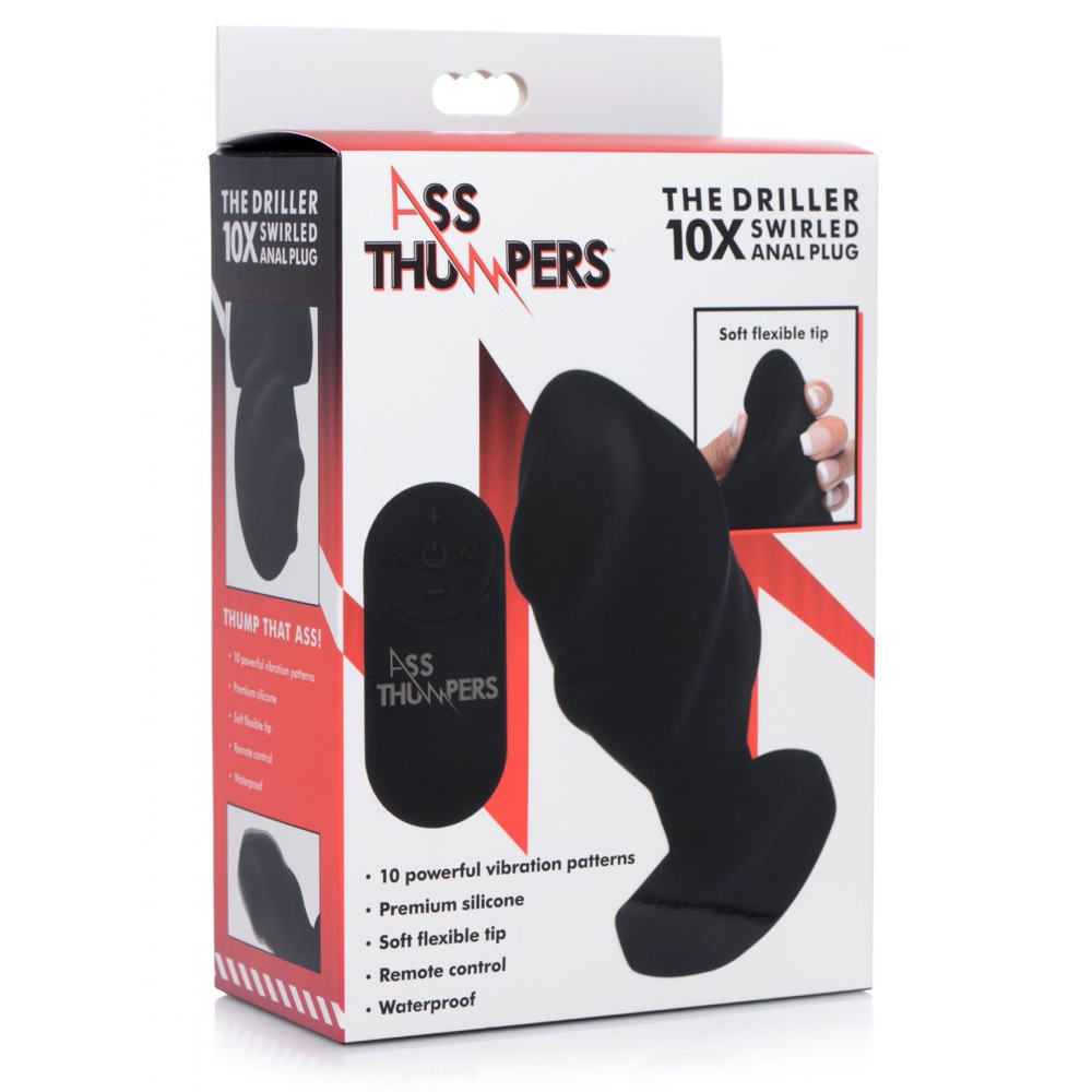 ASS THUMPERS ] The Driller 10X Swirled Silicone Remote Control Vibrating Butt  Plug - Rechargeable Ass Plumper 10Mm Drill Bit Drill Bit 10 Mi 10Lbs  Dumbells Trimmer Head 10Mm - Lazada | Lazada Singapore