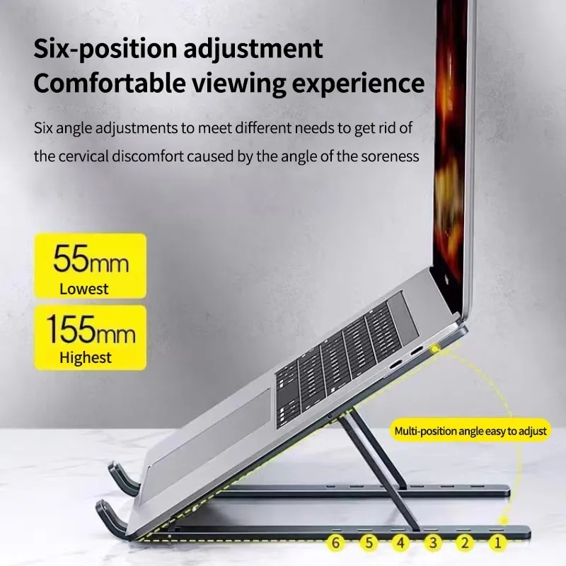 Portable Laptop Stand Adjustable Notebook Stand Adjustable Ergonomic Laptop Support Base Holder Notebook Laptop Base Computer Accessories