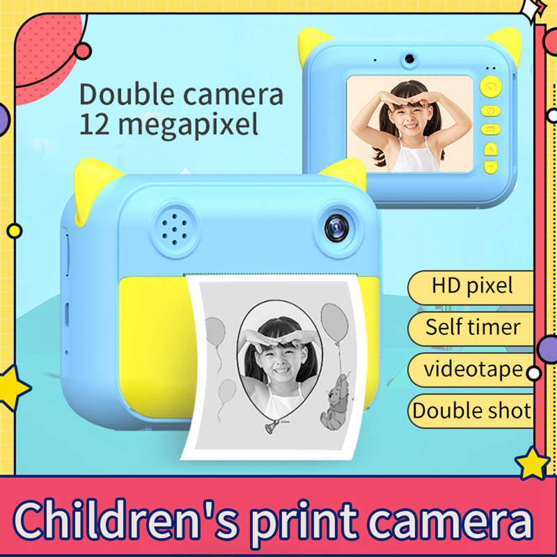 1080P HD Instant Print Camera with Thermal Photo Paper Digital Video Camera Best Birthday Gift for Kids