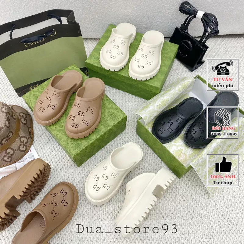 Dép sục cross GG độn đế 7cm hàng super full box( phom to lùi 1sz)
