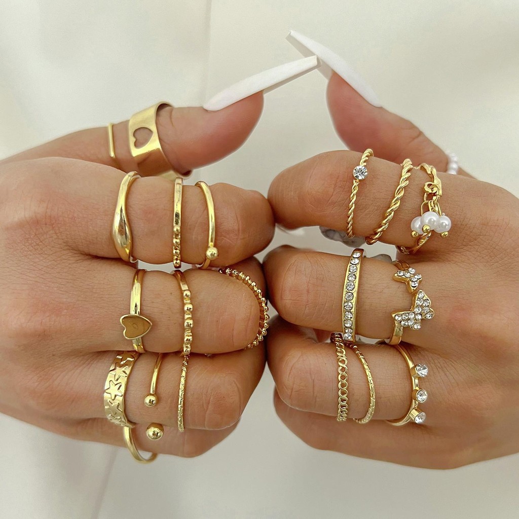 Enacolor%2021Pcs/Set%20Fashion%20Jewelry%20Women%20Rings%20For%20Daily%20Life%20Delicate%20Crystal%20Hollow%20Love%20Heart%20Butterfly%20Finger%20Opening%20Rings%20Ins%20Hot%20-%20Image%202