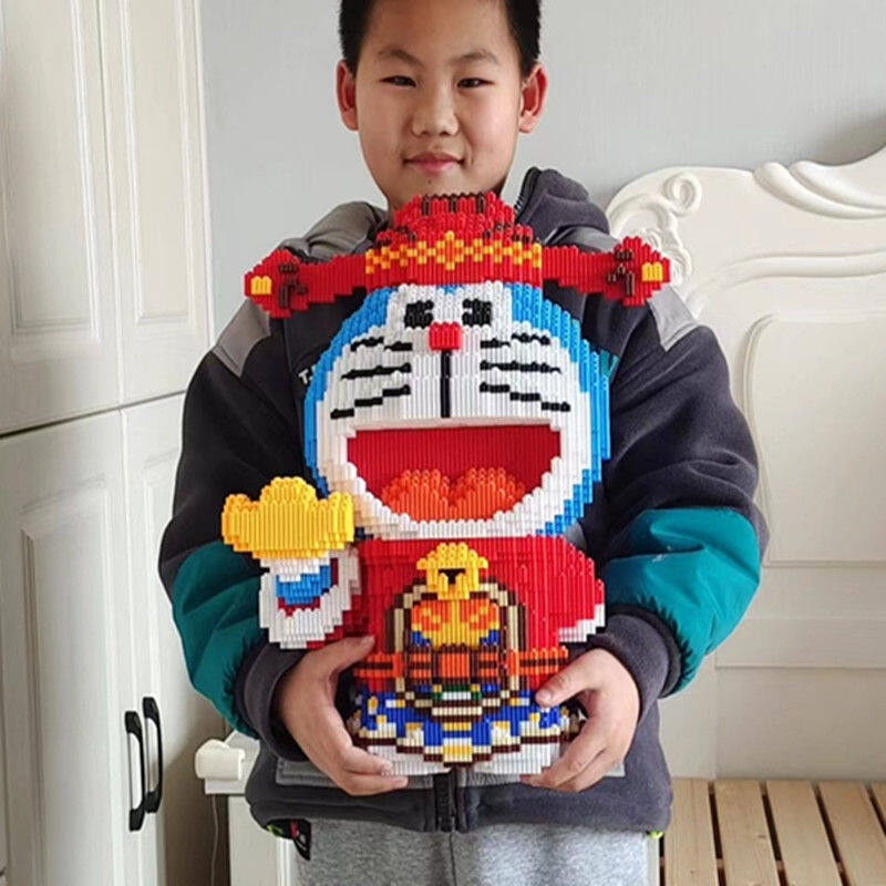 Mô hình lắp ghép 3D thần tài, Doraemon thần tài