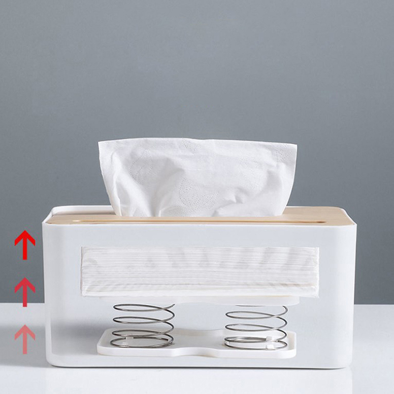 waqajh Creative Spring Holder For Tissue Box Automatic Lift Spring Loaded Tissue Box Tissue Spring Bracket Car Tissue Box Spring Holder