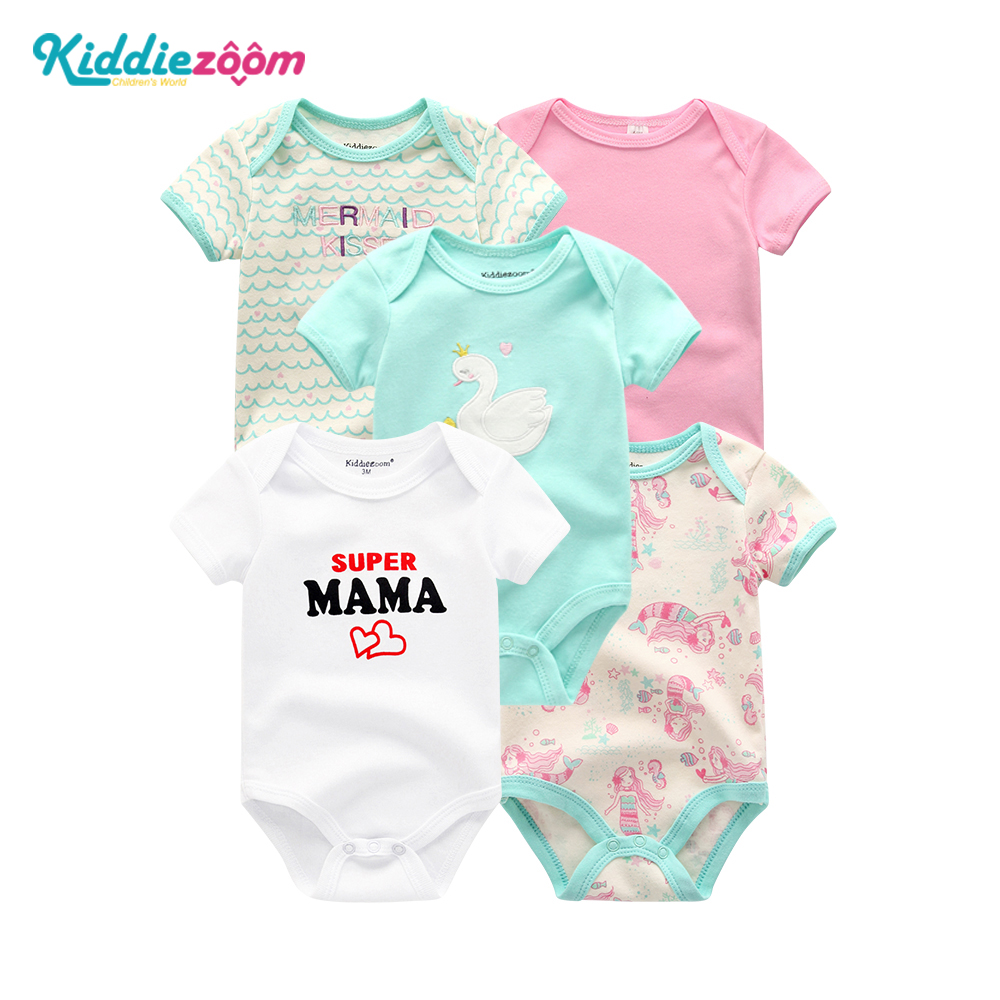 Kiddiezoom 5PCS baby romper bodysuit baby clothes 0-12months