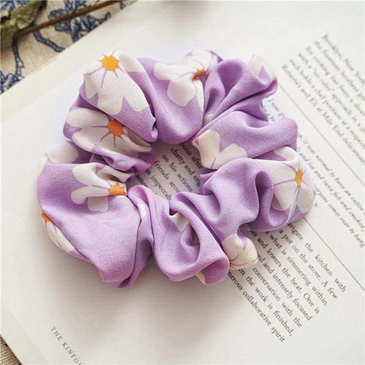 Dây cột tóc srunchies nữ xinh xắn màu tím mộng mơ