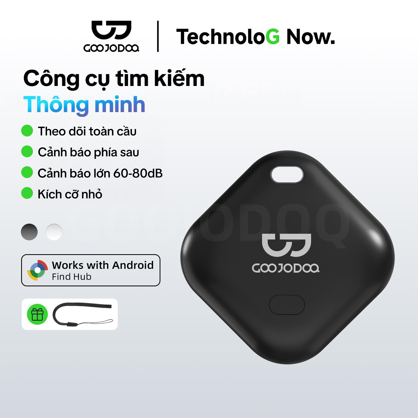 Thiết bị chống thất lạc thông minh GOOJODOQ GPS Với Android- Định vị toàn cầu qua mạng Google, pin 12 tháng – Phát hiện rời xa – Chuông lớn 80dB