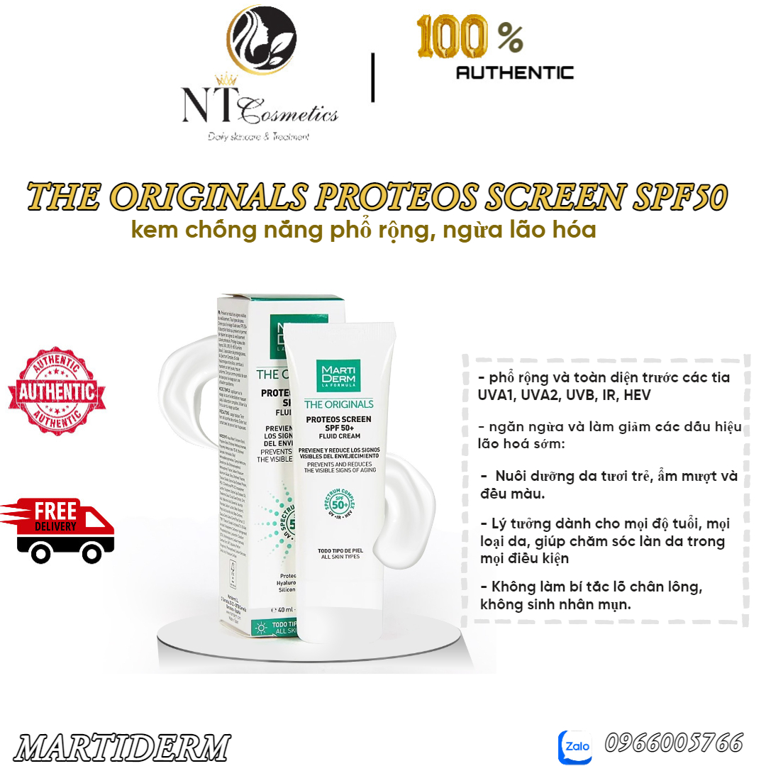 Kem Chống nắng Martiderm the Originals proteo screen SPF50 fluid Cream