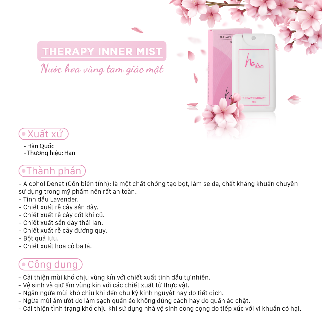 Nước hoa vùng kín  H.A.N Therapy Inner Mist 10ml