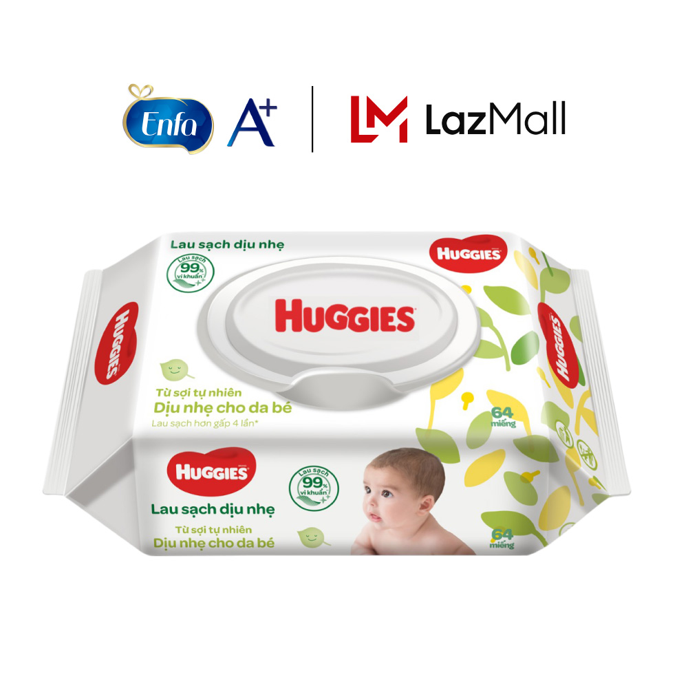 Quà tặng Enfa – Gói khăn ướt Huggies (64 tờ)