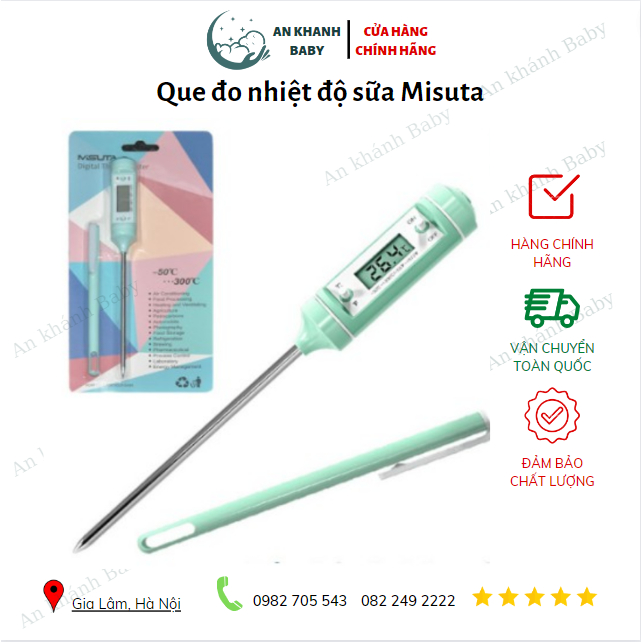 Que đo nhiệt độ sữa Misuta