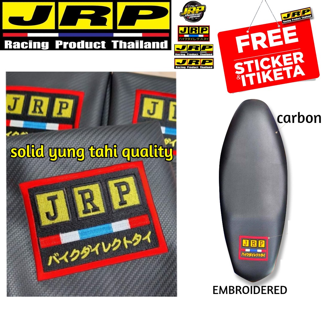 HONDA CLICK 125i ORIGINAL THAILAND JRP SEAT COVER DRY CARBON Finished Embroided Logo Leatherette