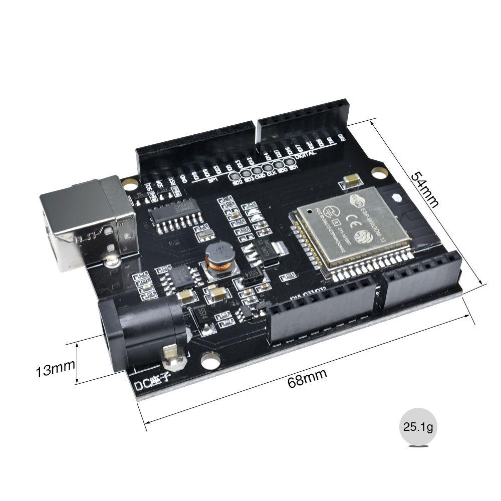 Bo Mạch Phát Triển VOKTTA ESP32 WiFi Bluetooth D1 R3 R32 CH340 4MB Flash USB-B Chính Hãng