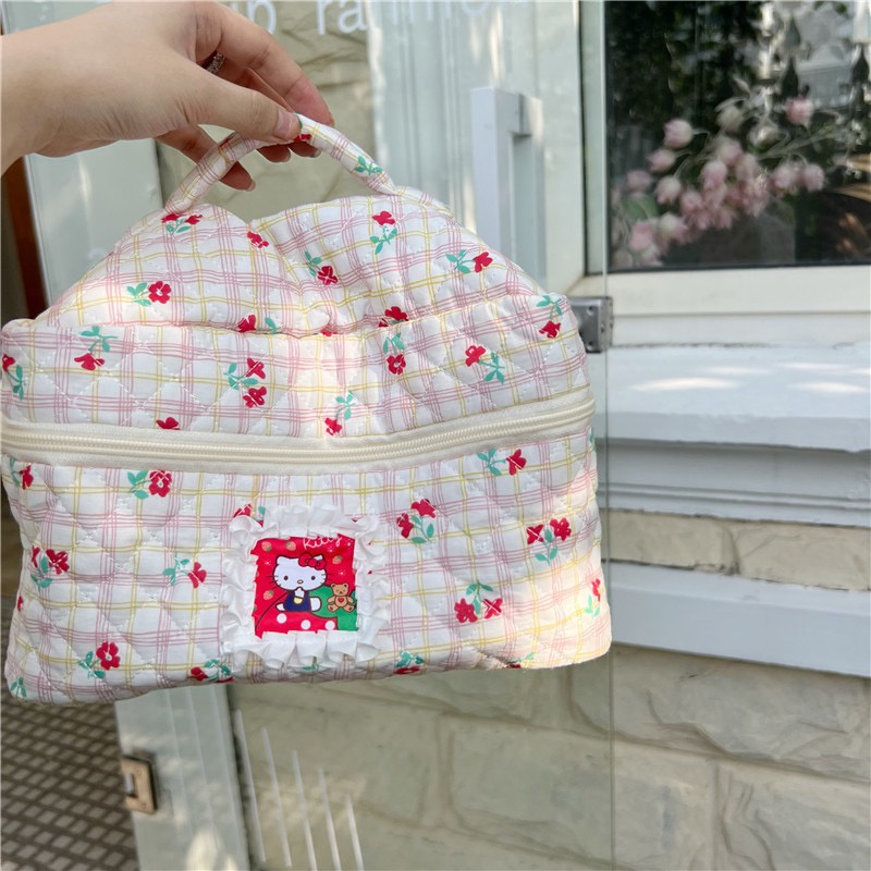 Mới Túi Đựng Mỹ Phẩm Cỡ Lớn Họa Tiết Hello Kitty