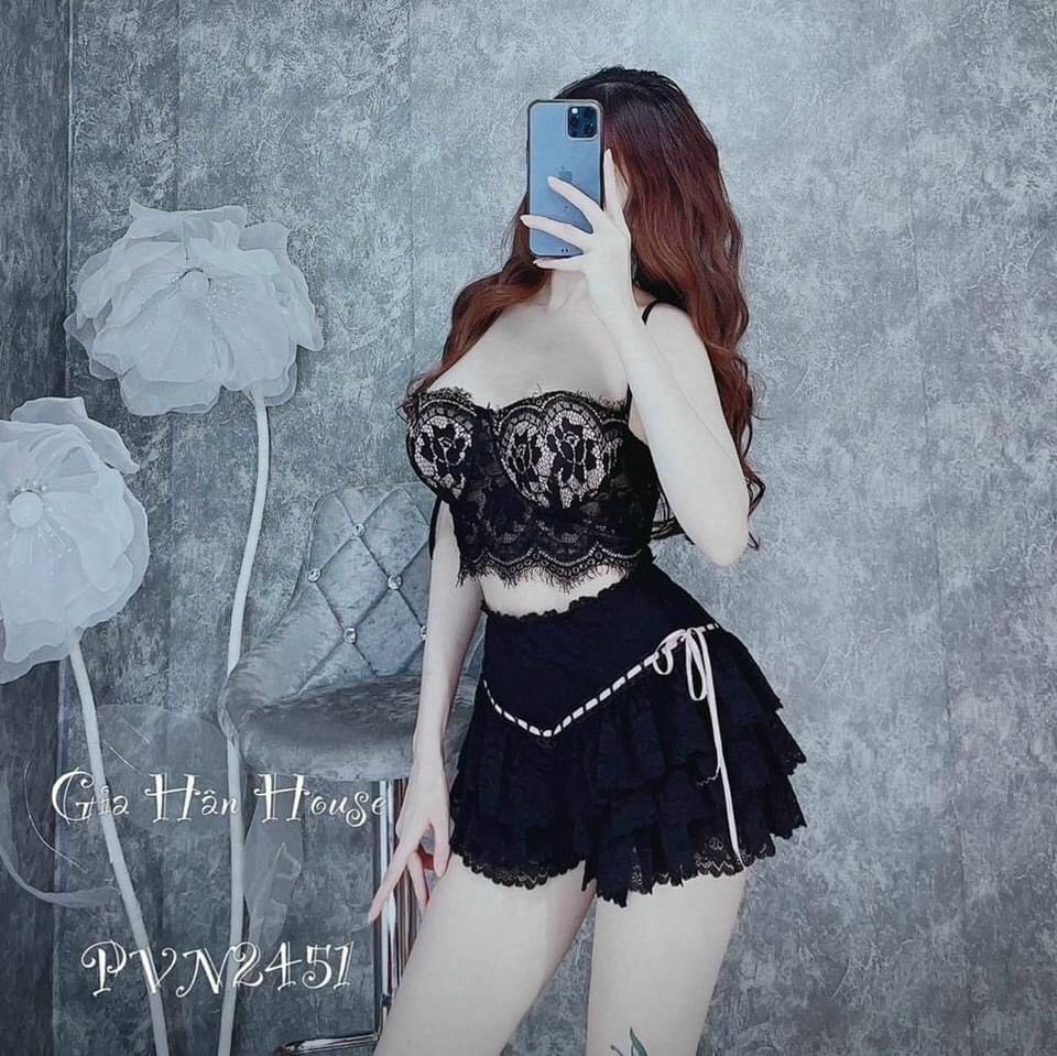 Quần đùi phối ren bèo dễ thương HOT HIT