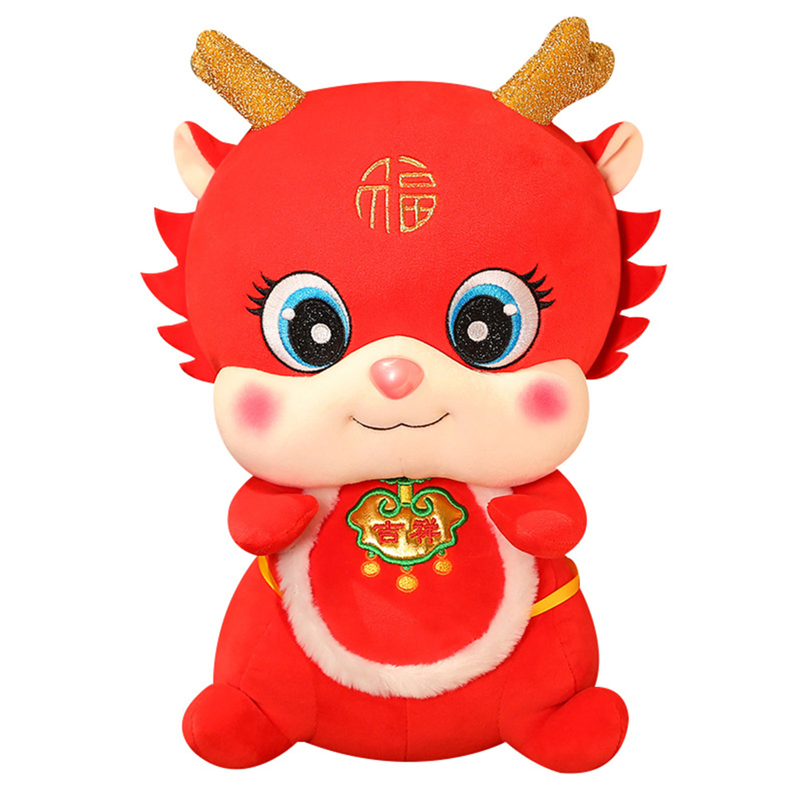 Adventure Toy Dragon Plush Doll Dragon Plushies 2024 Chinese Zodiac Dragon Plush Toy Cute Stuffed Red Dragon Doll for Kids Girls Soft Animal Pillow New Year Decoration
