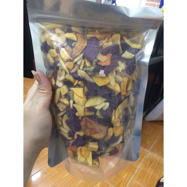 1kg hoa quả thập cẩm vụn sấy giòn