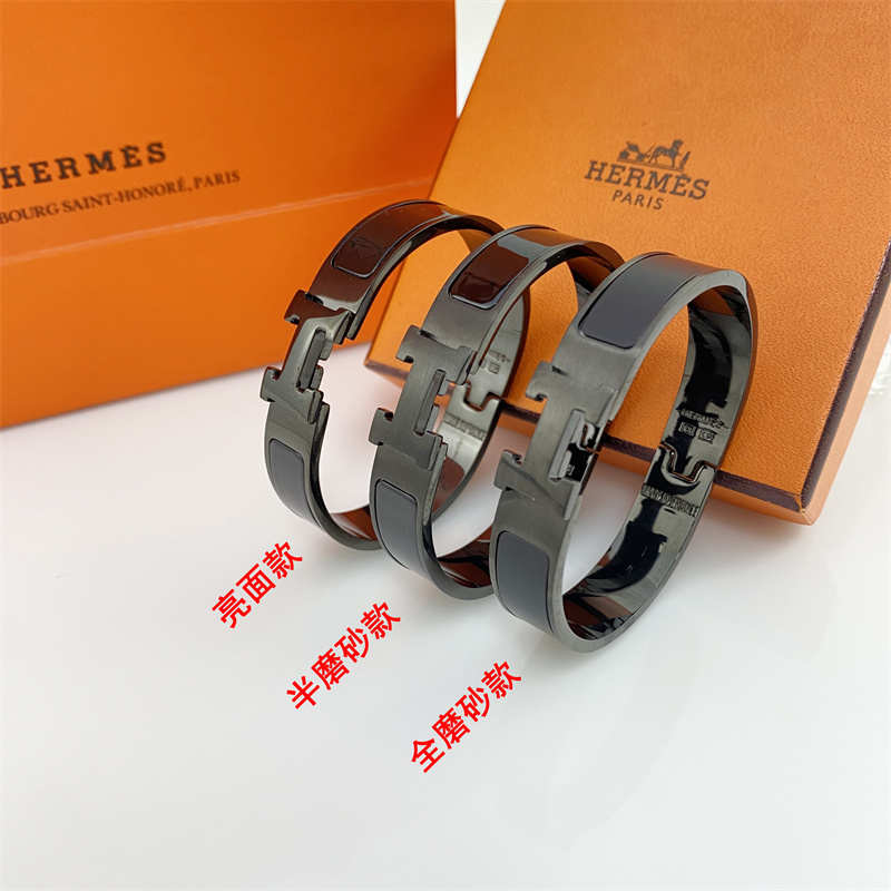 【original】 H Letter Silver Black Samurai Couple Bracelet LOGO