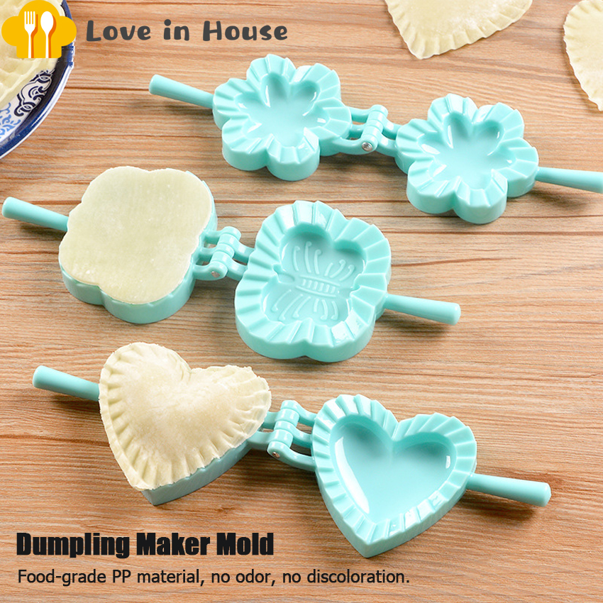 1PC Dumpling Maker Ravioli Maker Mold Set Heart Form with Different Size Wonton Mould Dough Press Empanada Maker Press Set Dumpling Press Pie Maker Cutter